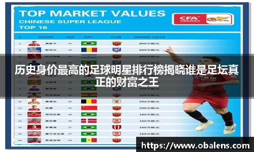历史身价最高的足球明星排行榜揭晓谁是足坛真正的财富之王